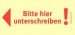 Haftnotizen "Bitte hier unterschreiben" - 75 x 35 mm, 5x 100 Blatt