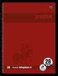 Staufen Collegeblock A4 80Bl 90g Lin28 Premium O rot kariert mDR hfrei