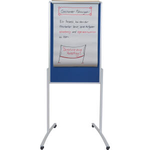 Kombiflipchart PRO 78x125cm blau FRANKEN MTF801303 Filz/Schreib