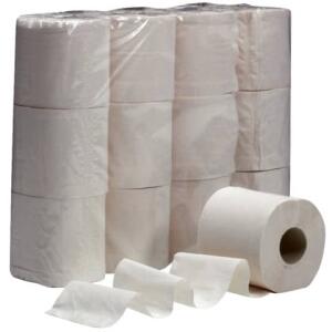 Toilettenpapier - 2-lagig, naturweiß, 64 Rollen à 250 Blatt