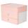 HAN SMART-BOX PLUS ALLISON Schubladenbox mit Utensilienbox - stapelbar, 2 Laden, snow white/flamingo rose