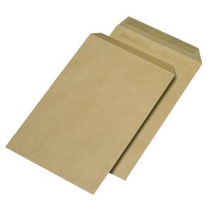 mayer-network Versandtaschen Recycling - C4 , ohne Fenster, selbstklebend, 90 g/qm, braun, 250 Stück