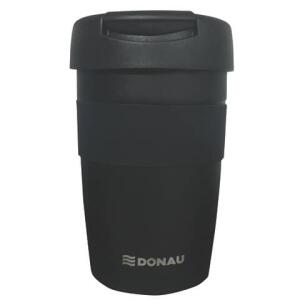DONAU Thermobecher - 350 ml, Edelstahl, schwarz