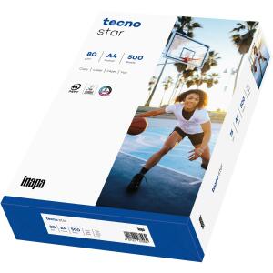TECNO Kopierpapier tecno star - A4, 80 g/qm, weiß, 500 Blatt