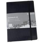 DONAU Notizbuch - A5, kariert, 192 Seiten, schwarz