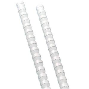 Q-Connect Plastik-Binderücken, 12 mm, für 95 Blatt, weiß, 100 Stück