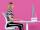 LEITZ 6504 Monitorständer Ergo WOW zwei Höhen weiß/pink