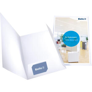 Falken Biella Präsentationsmappe Pearl - A4, mit Tasche, weiß