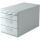 Hammerbacher Rollcontainer - 42,8 x 51,2 x 80 cm, 3 Schübe, Relinggriff, Grau