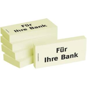 BIZSTIX Haftnotizen "Für Ihre Bank" - 75 x 35 mm, 5x 100 Blatt