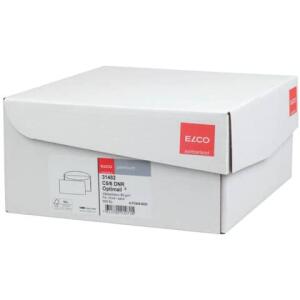 Elco Briefumschlag Office Box mit Deckel - C6/5, weiß, nassklebend, ohne Fenster, 80 g/qm, 500 Stück