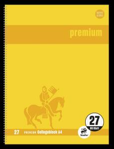 Staufen Collegeblock A4 80Bl 90g Lin27 Premium T gelb liniert mDR hfrei