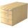 Hammerbacher Rollcontainer - 42,8 x 51,2 x 80 cm, 3 Schübe, Relinggriff, Ahorn
