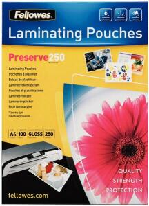 Fellowes Laminierfolie Preserve - A4, glänzend, 250 mym, 100 Stück