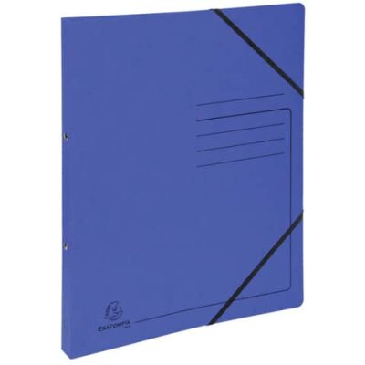 Exacompta EXACOMPTA Ringhefter - A4, 2-Ring, Ring-Ø 25 mm, Gummizug, blau