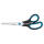 WESTCOTT Schere Easy Grip, rostfrei, gebogen, asymmetrisch, blau/sw, 21 cm