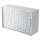 Hammerbacher Rollladenschrank - 2OH, 120 cm, Relinggriff, Weiß/Silber