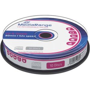 MediaRange CD-R Rohlinge - 700MB/80Min, 52-fach/Spindel, Packung mit 10 Stück