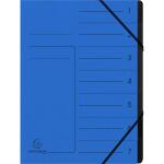 Exacompta EXACOMPTA Ordnungsmappe - 7 Fächer, A4, Karton, blau