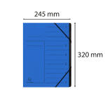Exacompta EXACOMPTA Ordnungsmappe - 7 Fächer, A4, Karton, blau