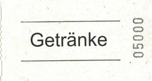 Gutscheinrolle Getränke weiß 601051  1000Abrisse