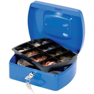 Q-Connect Geldkassette - 205 x 160 x 85 mm, blau