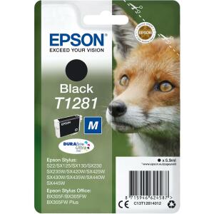 EPSON Original Epson Tintenpatrone schwarz (C13T12814012,T1281,T12814012)