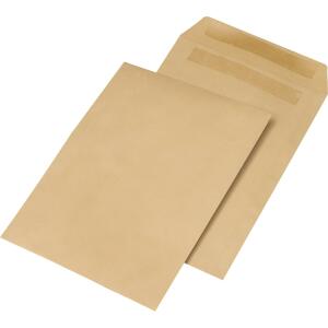 mayer-network Versandtaschen Recycling - B4, ohne Fenster, gummiert, 110 g/qm, braun, 250 Stück