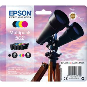 EPSON Original Epson Tintenpatrone MultiPack Bk,C,M,Y (C13T02V64010,T02V640,502,T02V6,T02V64010)
