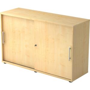 Hammerbacher Schiebetürschrank - 2OH, 120 cm, Relinggriff, Ahorn/Ahorn