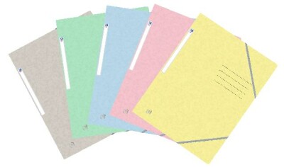 Oxford Top File + A4 Eckspannermappe mit Gummizugverschluss mit Einschlagklappen sortiert pastell