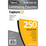 Fellowes Laminierfolie Value Pack Capture - A4, glänzend, 125 mym, 250 Stück