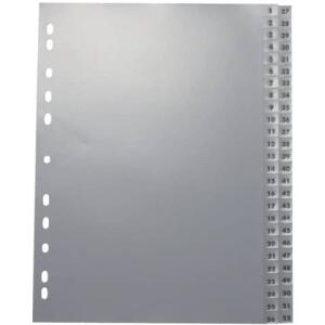 Zahlenregister - 1 - 52, PP, A4, 52 Blatt, 2 Abläufe, grau