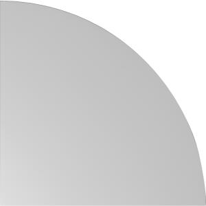 Hammerbacher Verkettungswinkel Viertelkreis für 4-Fuß-Schreibtisch - 80 x 80 cm, Grau