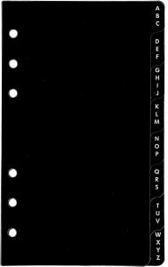 BSB Ersatzeinlage A6 Register A-Z 02-0089 Plastik 8tlg.