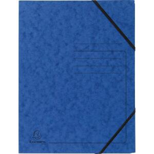 Exacompta EXACOMPTA Sammelmappe - A4, 355 g/qm, Gummizug, blau