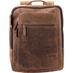 Laptoprucksack Business JESTER braun PRIDE & SOUL 47199 Leder 31x40x13,5cm
