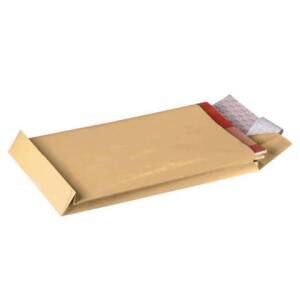 MAILmedia Faltentaschen Recycling - B4, ohne Fenster, 20 mm-Falte, Klotzboden, haftklebend, 130 g/qm, braun, 10 Stück
