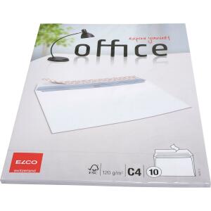 Elco Briefumschlag Office - C4, hochweiß, haftklebend, 120 g/qm, 10 Stück
