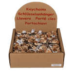 OOTB Metall-Schlüsselanhänger Naturholz-Engel