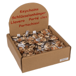 OOTB Metall-Schlüsselanhänger Naturholz-Engel
