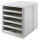HAN Schubladenbox SCHRANK-SET KARMA - A4/C4, 5 offene Schubladen, öko-grau