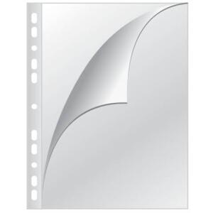 Q-Connect Prospekthüllen mit Lochrandverstärkung - oben und links offen, glasklar, 0,15 mm, A4, 100 Stück