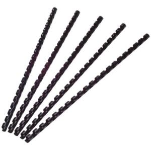 Q-Connect Plastik-Binderücken, 8 mm, für 45 Blatt, schwarz, 100 Stück