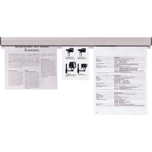 Franken Papierklemmschiene, 118 x 4 cm, grau