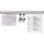 Franken Papierklemmschiene, 118 x 4 cm, grau