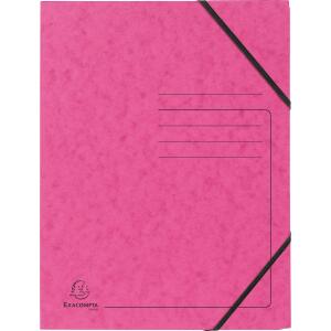 Exacompta EXACOMPTA Sammelmappe - A4, 355 g/qm, Gummizug, rosa