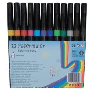 Faserschreiberetui 12ST sort. Q-CONNECT KF14912
