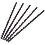 Q-Connect Plastik-Binderücken, 6 mm, für 25 Blatt, schwarz, 100 Stück