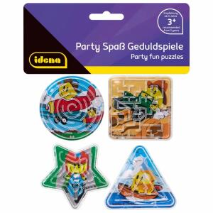 IDENA  Idena Partyspaß  Geduldspiele 4 Stück, ab 3 Jahren